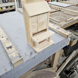 Wooden Bird feeder with Perch